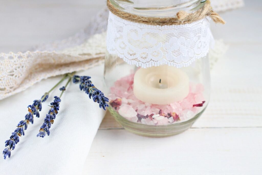 a handmade candle