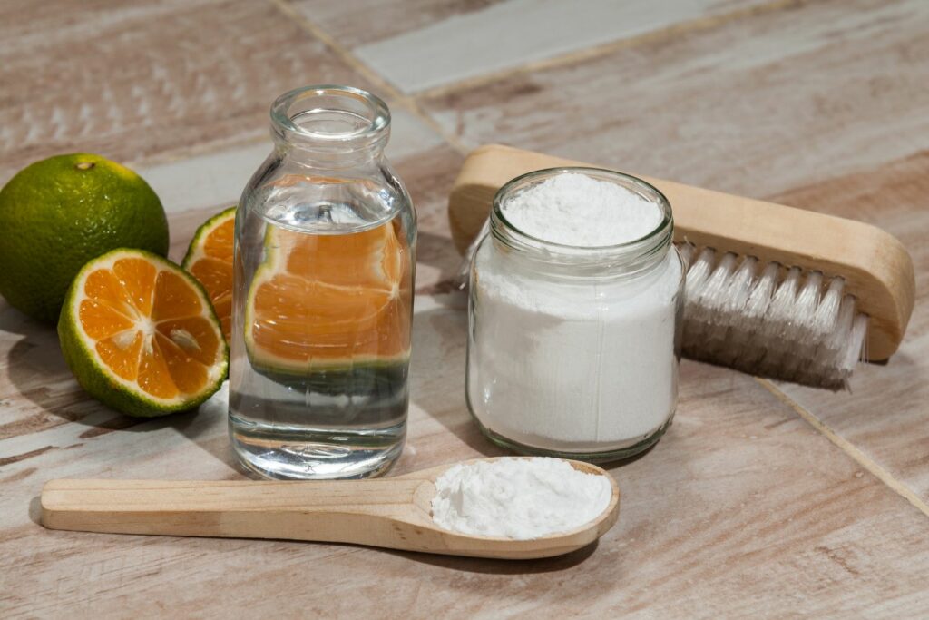 ingredients to make a homemade cleaning solution